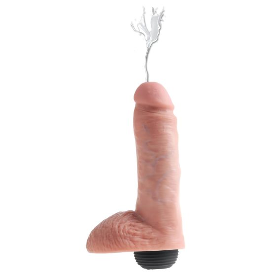 King Cock 8 - realistický stříkající dildo (20 cm) - přírodní