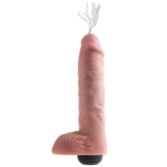 King Cock 11 - realistický stříkající dildo (28cm) - přírodní