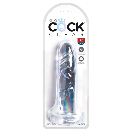 King Cock Clear 6 - dildo s přísavkou (17,8 cm)
