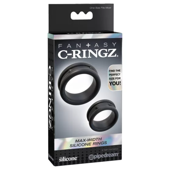 Pipedream - Fantasy C-Ringz - kroužek na penis a varlata (černý)