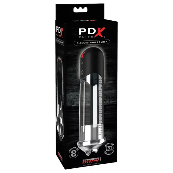 PDX Blowjob - automatická pumpa na penis s ústy - černá