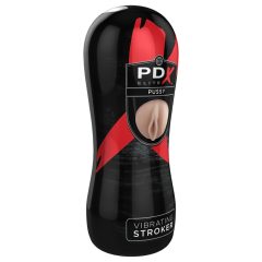  PDX Vagína Vibrační Stroker - vibrační umělá vagína (přírodní)