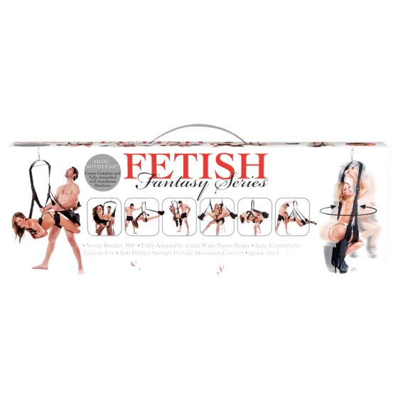 Fetish Fantasy - Sexuální houpačka s 360° otáčením (černá)