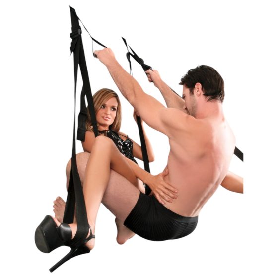 Fetish Fantasy - závěsná sexuální houpačka na dveře (černá)
