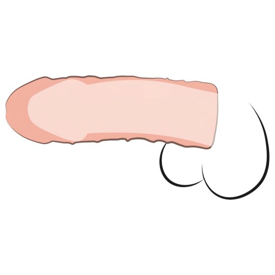 X-TENSION Perfect 1 - realistický návlek na penis (17,7 cm) - přírodní