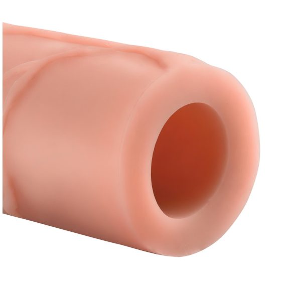 X-TENSION Perfect 3 - realistický penisový návlek (22,8 cm) - přírodní