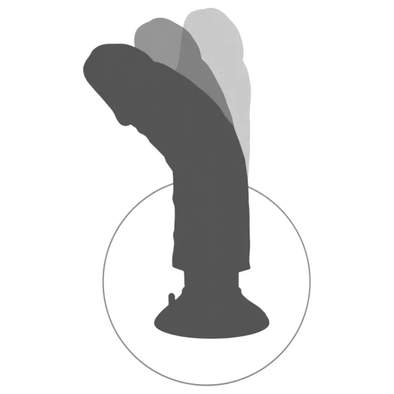 King Cock 8 - realistický ohebný vibrátor - 25 cm