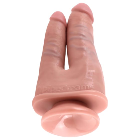 King Cock Double Penetrator - realistické dvojité dildo (přírodní)