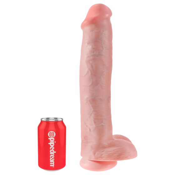 King Cock 15 - přísavkový dildo s varlaty (38 cm) - tělový