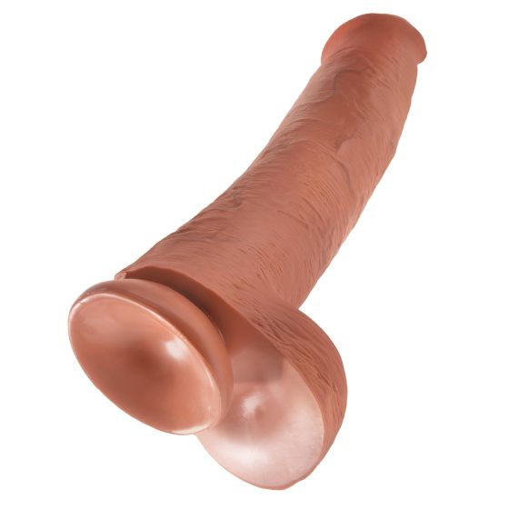 King Cock 15 - obří dildo (38 cm) - tmavá přírodní barva