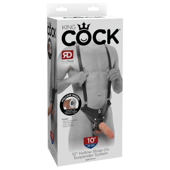 King Cock Strap-on 10 - dutý připínací dildo 25 cm