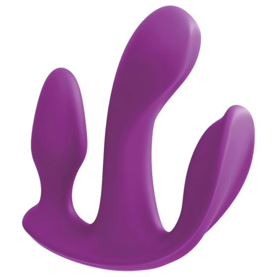 3Some total ecstasy - akumulátorový, bezdrátový trojitý vibrátor (fialový)