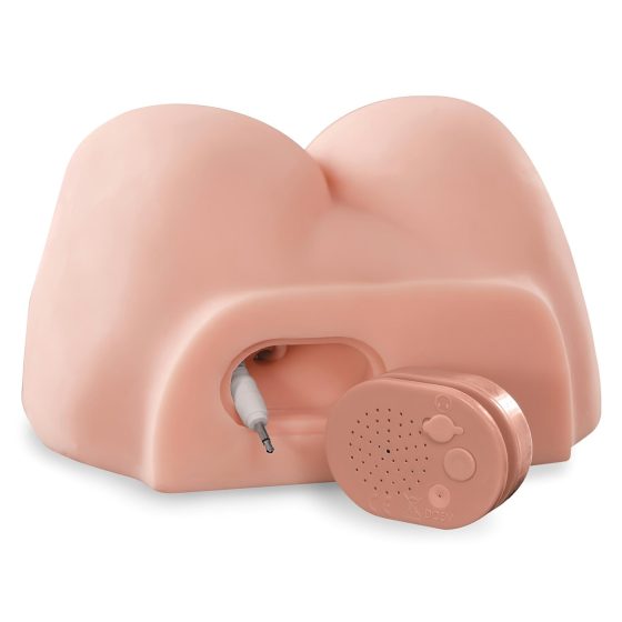 PDX Dirty Talk - realistická torzo zadečku s dildem (přírodní)