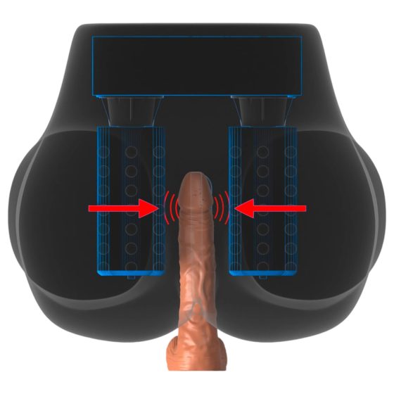 PDX Elite Milk Me Silly - vibrační torzo masturbátor (přírodní)