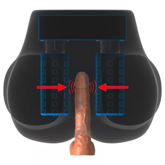 PDX Elite Milk Me Silly - vibrační torzo masturbátor (přírodní)