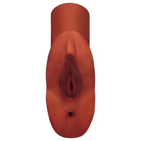 PDX Double Stroker - 2v1 realistický masturbátor (hnědý)