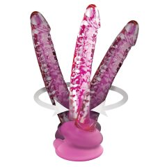   Icicles No. 86 - skleněné dildo ve tvaru penisu (růžové)