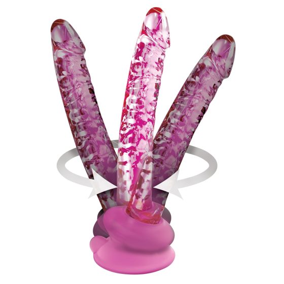 Icicles No. 86 - skleněné dildo ve tvaru penisu (růžové)
