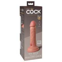   King Cock Elite 6 - přísavkový realistický dildo (15 cm) - přírodní