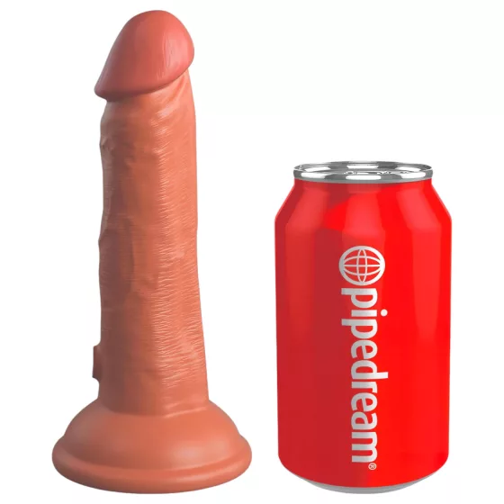 King Cock Elite 6 - realistické dildo s přísavkou - tmavé - 15 cm