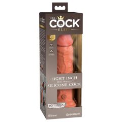  King Cock Elite 8 - přísavkový dildo (20cm) - tmavá přírodní
