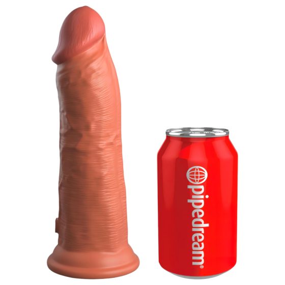 King Cock Elite 8 - přísavkový dildo (20cm) - tmavá přírodní