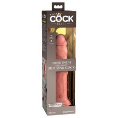   King Cock Elite 9 - přísavkový, realistický dildo (23cm) - přírodní