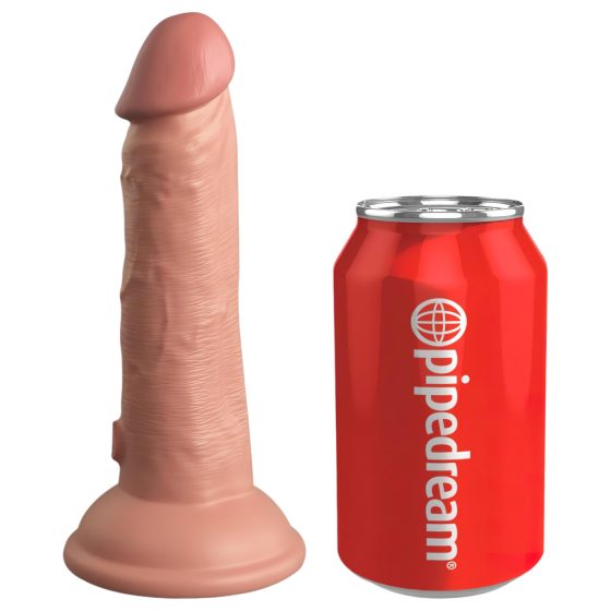 King Cock Elite 6 - vibrátor s přísavkou (15 cm) - tělová barva