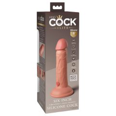   King Cock Elite 6 - realistický vibrátor 15 cm (tmavý odstín)