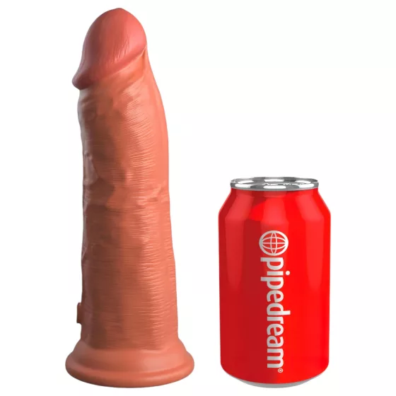 King Cock Elite 8 - realistický vibrátor 20 cm - tmavý odstín