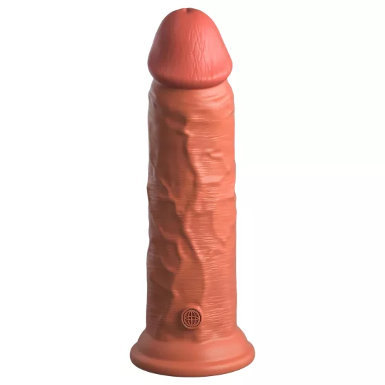 King Cock Elite 8 - realistický vibrátor 20 cm - tmavý odstín