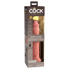   King Cock Elite 9 - přísavkový vibrátor 23 cm - tělová barva