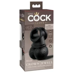   King Cock Crown Jewels - vibrační erekční kroužek (černá)