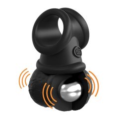   King Cock Elite Crown Jewels - vibrační kroužek na penis (černý)