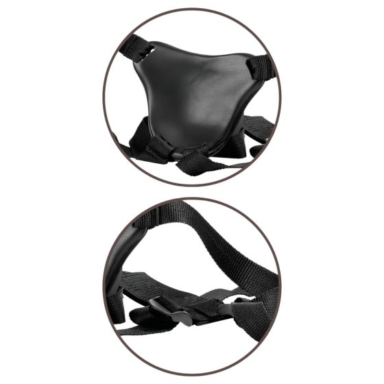 King Cock Elite Comfy Body Dock - připevnitelný postroj (hnědý)