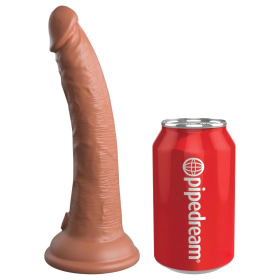 Královský Cock Elite Comfy - připínací dildo s postrojem (tmavá přírodní)