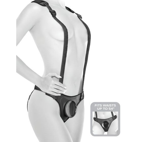 Body Dock - připínací spodní prádlo s ramínky (černé)