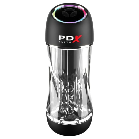 PDX ViewTube Pro - sání-vibrační masturbátor (černý)