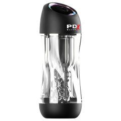 PDX ViewTube Pro - sání-vibrační masturbátor (černý)