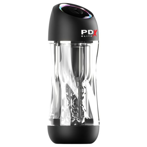 PDX ViewTube Pro - sání-vibrační masturbátor (černý)