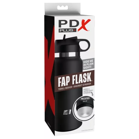 PDX - Fap Flask Thrill Seeker - masturbátor v láhvi (černý)