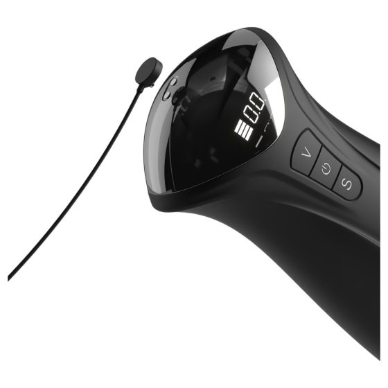 PDX Elite - masturbátor s vakuovým sáním a vibracemi - černý