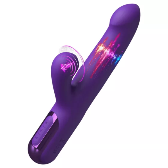 Fantasy For Her - 2v1 přirážecí vibrátor a stimulátor klitorisu (fialový)