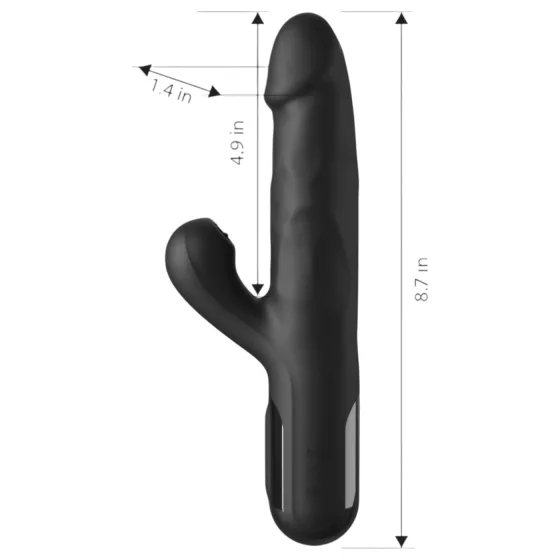 Fetish - 3motorový tlačný vibrátor (černý)