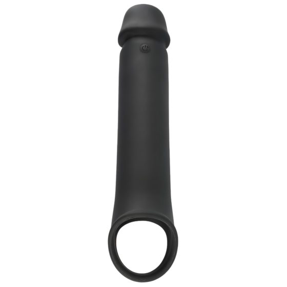 Rebel - akumulátorový, vibrační rádiový návlek na penis (černý)