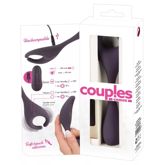 Couples Choice - vibrátor pro páry - 2 motory - dobíjecí, fialový