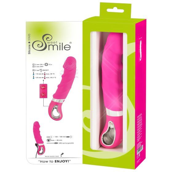SMILE Soft - nabíjecí hřejivý vibrátor (růžový)