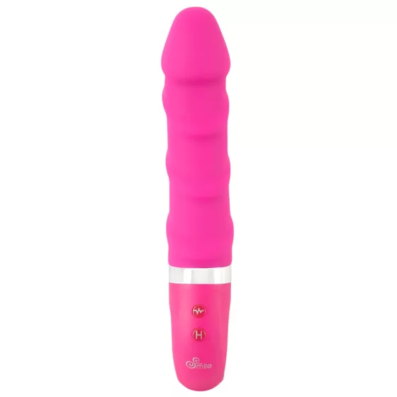 SMILE Soft - vibrátor s ohřevem a akumulátorem - silikon růžový