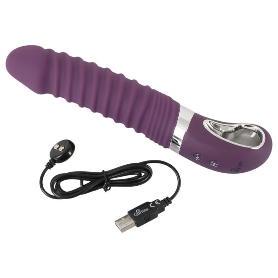 SMILE Soft - akumulátorový, vyhřívaný vibrátor (fialový)