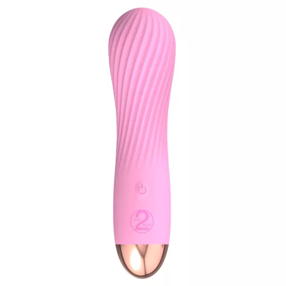 Cuties Mini - vibrátor na baterii - vodotěsný spirálový - růžový